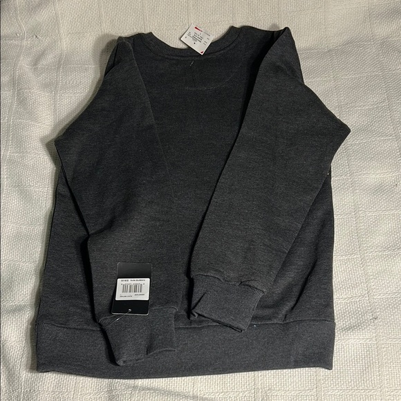 Hurley Gray Crewneck Sweater with Ribbed Cuffs - Picture 2 of 5